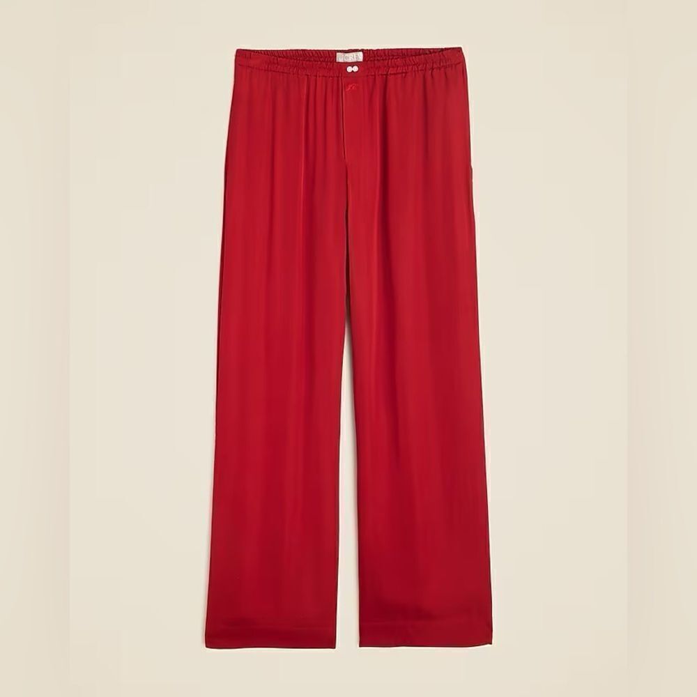 NWT J CREW Soft shine pajama pant in Berry Sangria - Picture 4 of 7